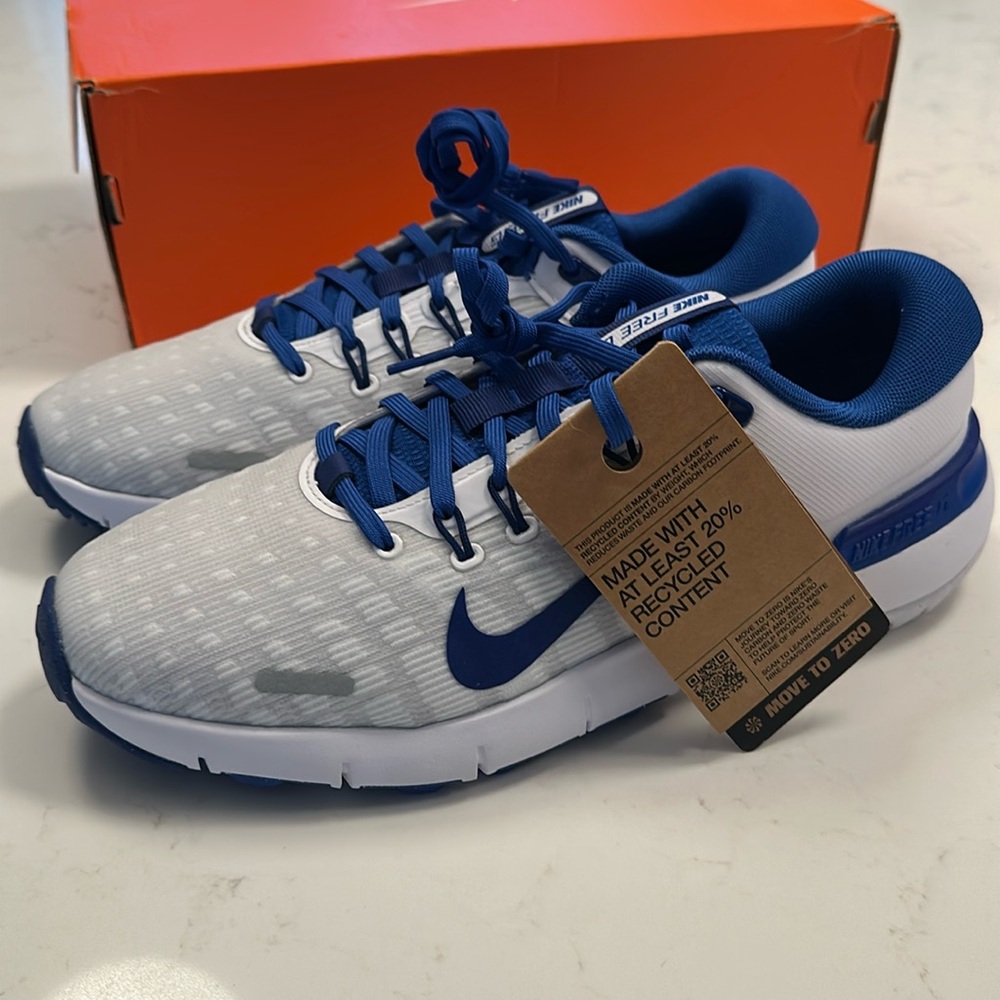 Nike Free Golf Shoes - Game Royal and Deep Royal Blue